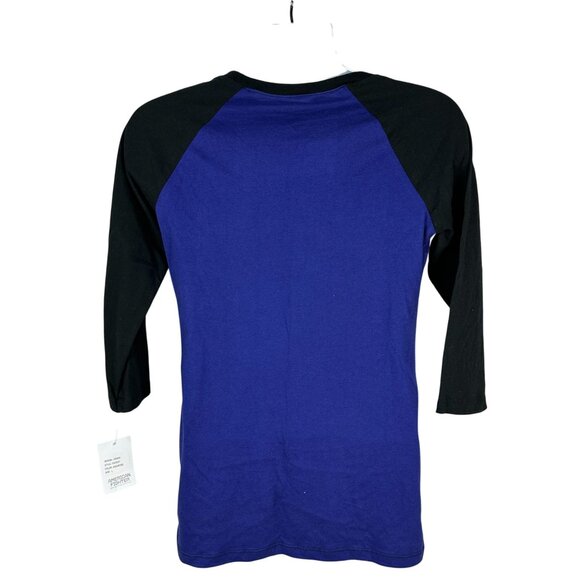 American Fighter Blue & Black 3/4 Sleeve Raglan Premium Athletic Shirt Size L - Picture 2 of 6